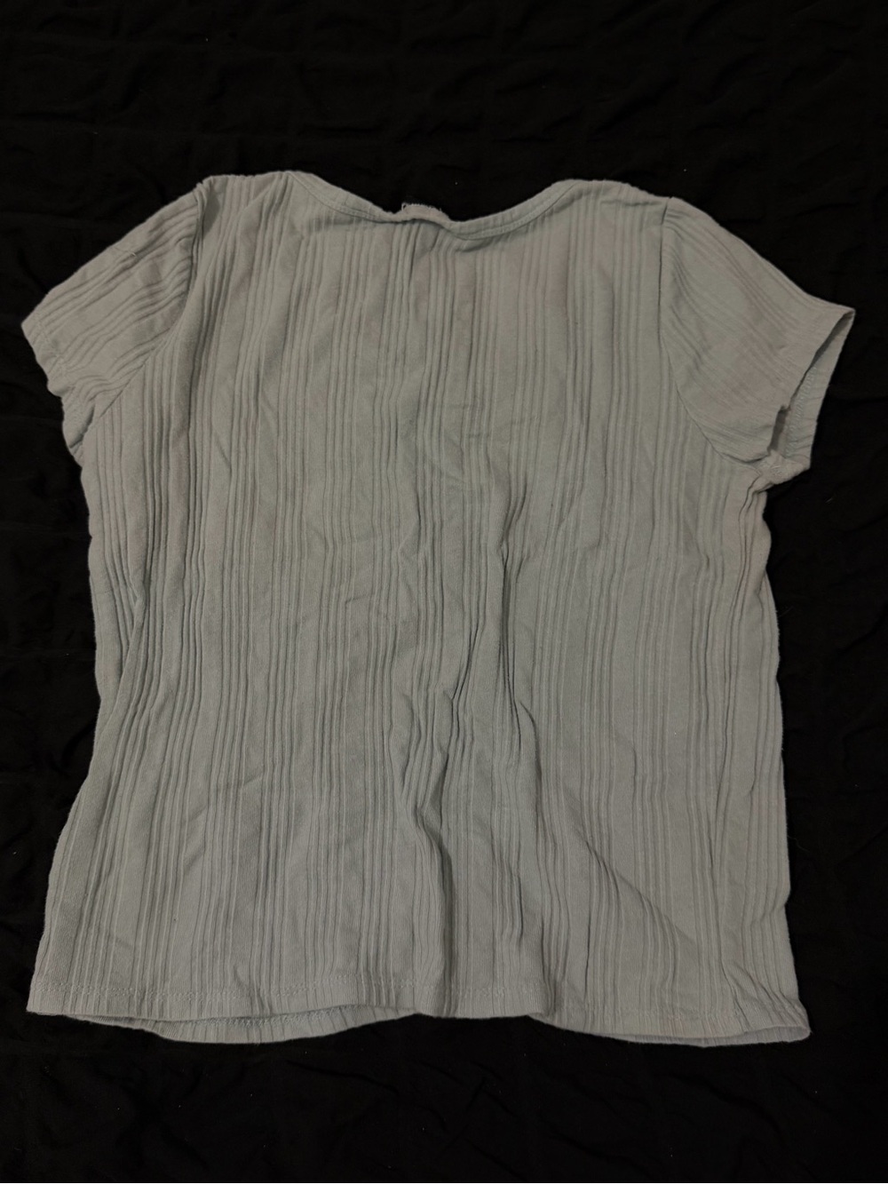 art class Light Blue Ribbed Button-Front Tee - Picture 2 of 2